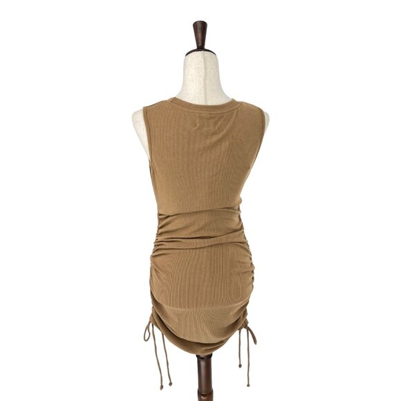 NWT Glosse Side Tie Ruched Ribbed Dress | Large - Picture 4 of 6